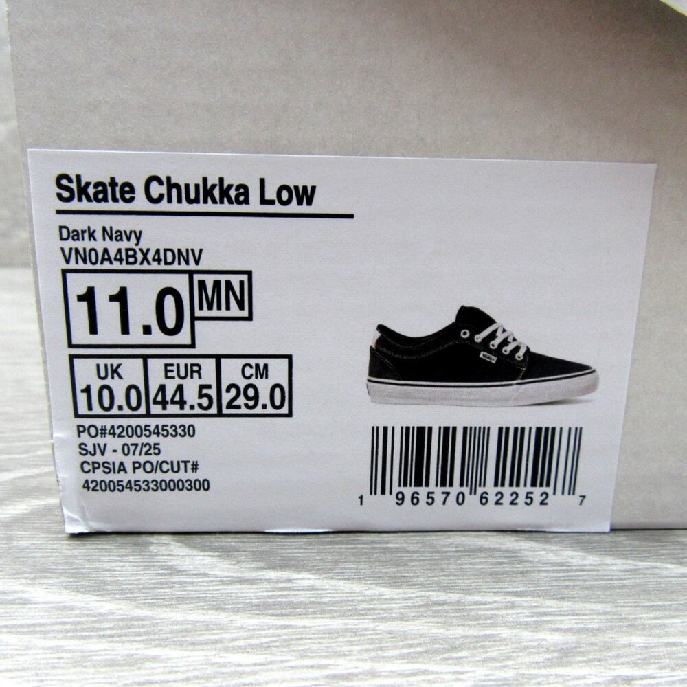 Vans Skate Chukka Low Shoe Dark Navy Blue Mens Size 11 NEW - Picture 15 of 15